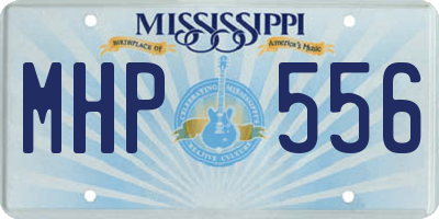 MS license plate MHP556