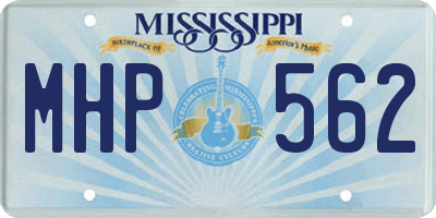 MS license plate MHP562