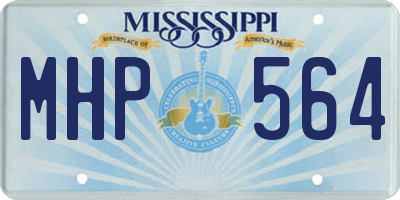 MS license plate MHP564