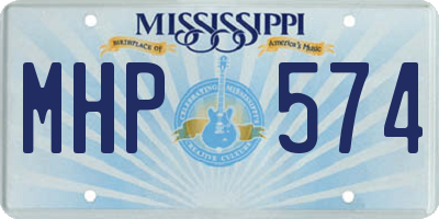 MS license plate MHP574