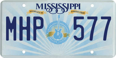 MS license plate MHP577
