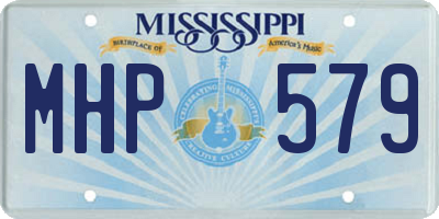 MS license plate MHP579