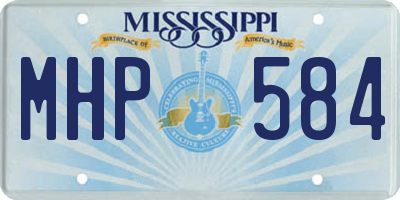 MS license plate MHP584