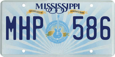 MS license plate MHP586
