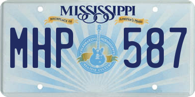 MS license plate MHP587