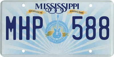 MS license plate MHP588