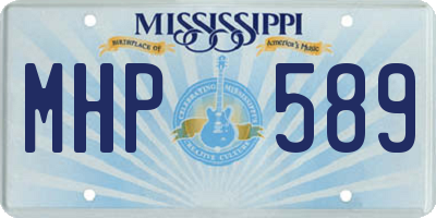 MS license plate MHP589