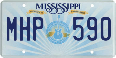 MS license plate MHP590