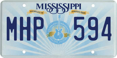 MS license plate MHP594