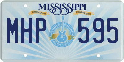 MS license plate MHP595