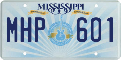 MS license plate MHP601