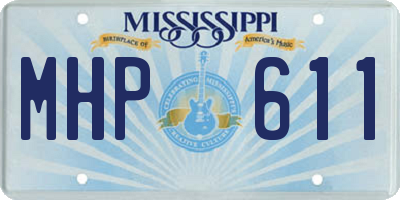 MS license plate MHP611