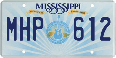 MS license plate MHP612