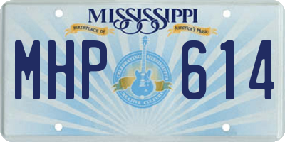 MS license plate MHP614