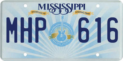 MS license plate MHP616