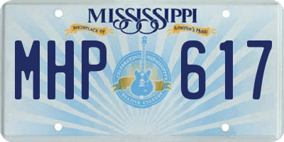 MS license plate MHP617