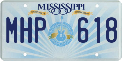 MS license plate MHP618