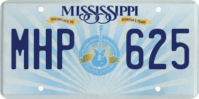 MS license plate MHP625