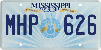 MS license plate MHP626
