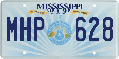 MS license plate MHP628