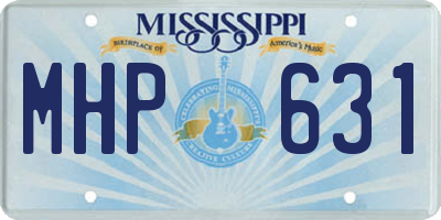 MS license plate MHP631