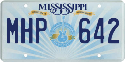 MS license plate MHP642