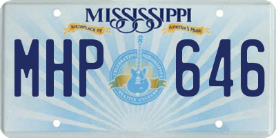 MS license plate MHP646