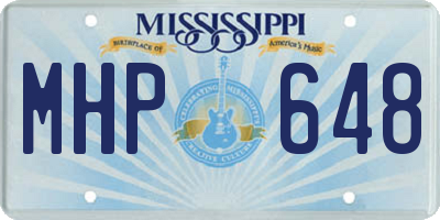 MS license plate MHP648