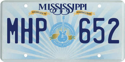 MS license plate MHP652
