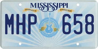 MS license plate MHP658