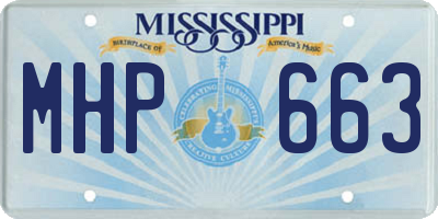 MS license plate MHP663