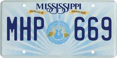 MS license plate MHP669