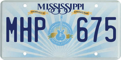 MS license plate MHP675