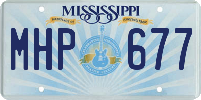 MS license plate MHP677