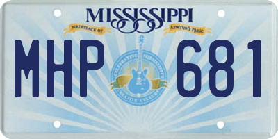MS license plate MHP681