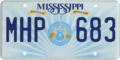 MS license plate MHP683
