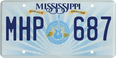 MS license plate MHP687