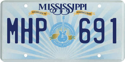 MS license plate MHP691