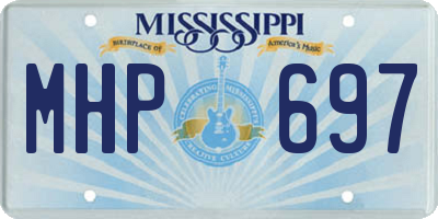 MS license plate MHP697