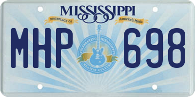 MS license plate MHP698