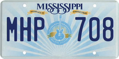 MS license plate MHP708