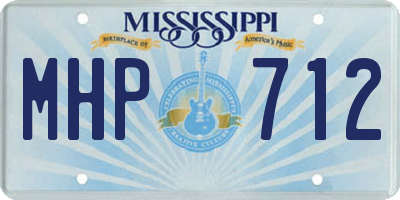 MS license plate MHP712