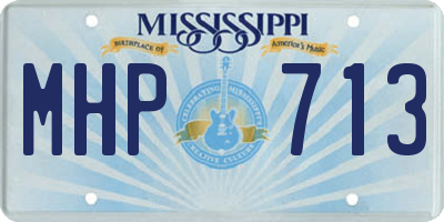 MS license plate MHP713