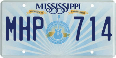 MS license plate MHP714