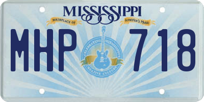 MS license plate MHP718
