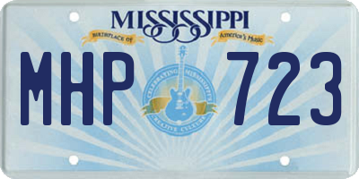 MS license plate MHP723