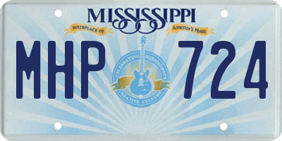 MS license plate MHP724