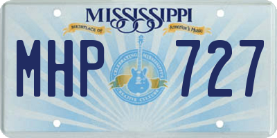 MS license plate MHP727