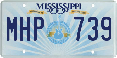 MS license plate MHP739