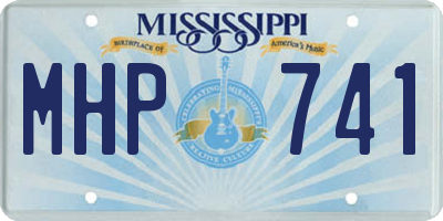 MS license plate MHP741